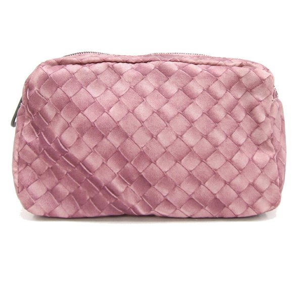 BOTTEGA VENETA Handbags - Bottega Veneta Pouch Intrecciato Illusion 301473 Purple Pink Nylon Travel Wom...